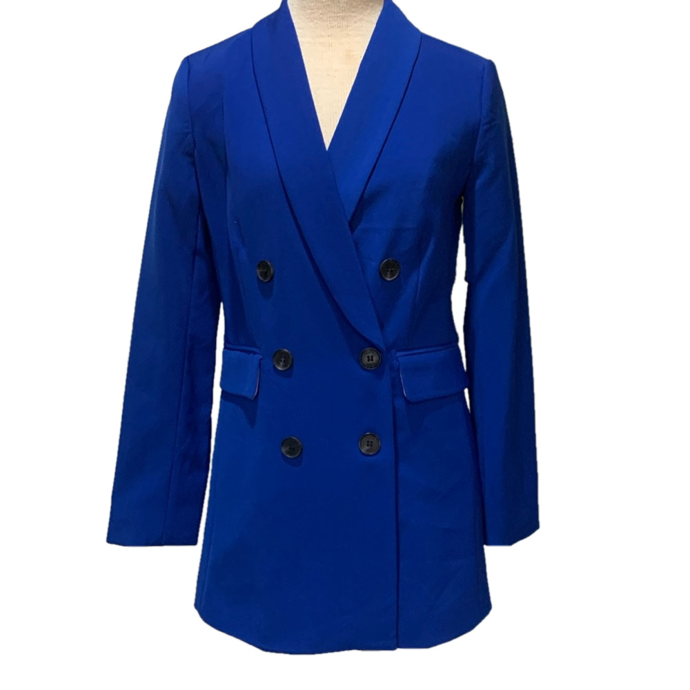 CeCe sz 2 royal blue double breasted NWT blazer